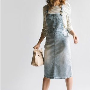 Emerson Light Denim Skirt Overalls